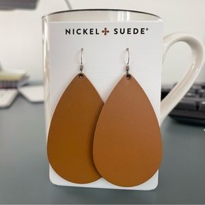 Nickel & Suede Leather Earrings